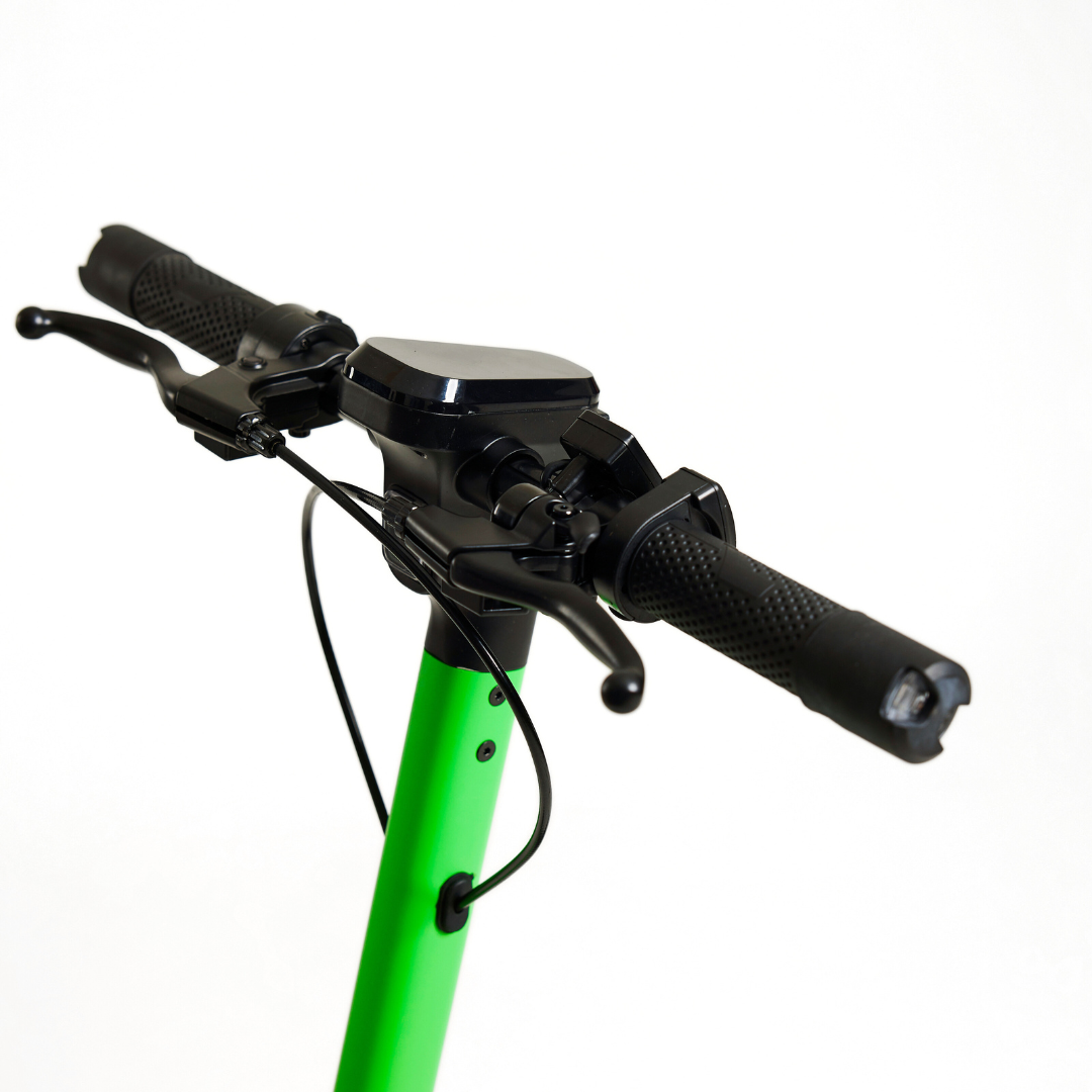 LOCO City electric scooter handlebar controls and cockpit close-up