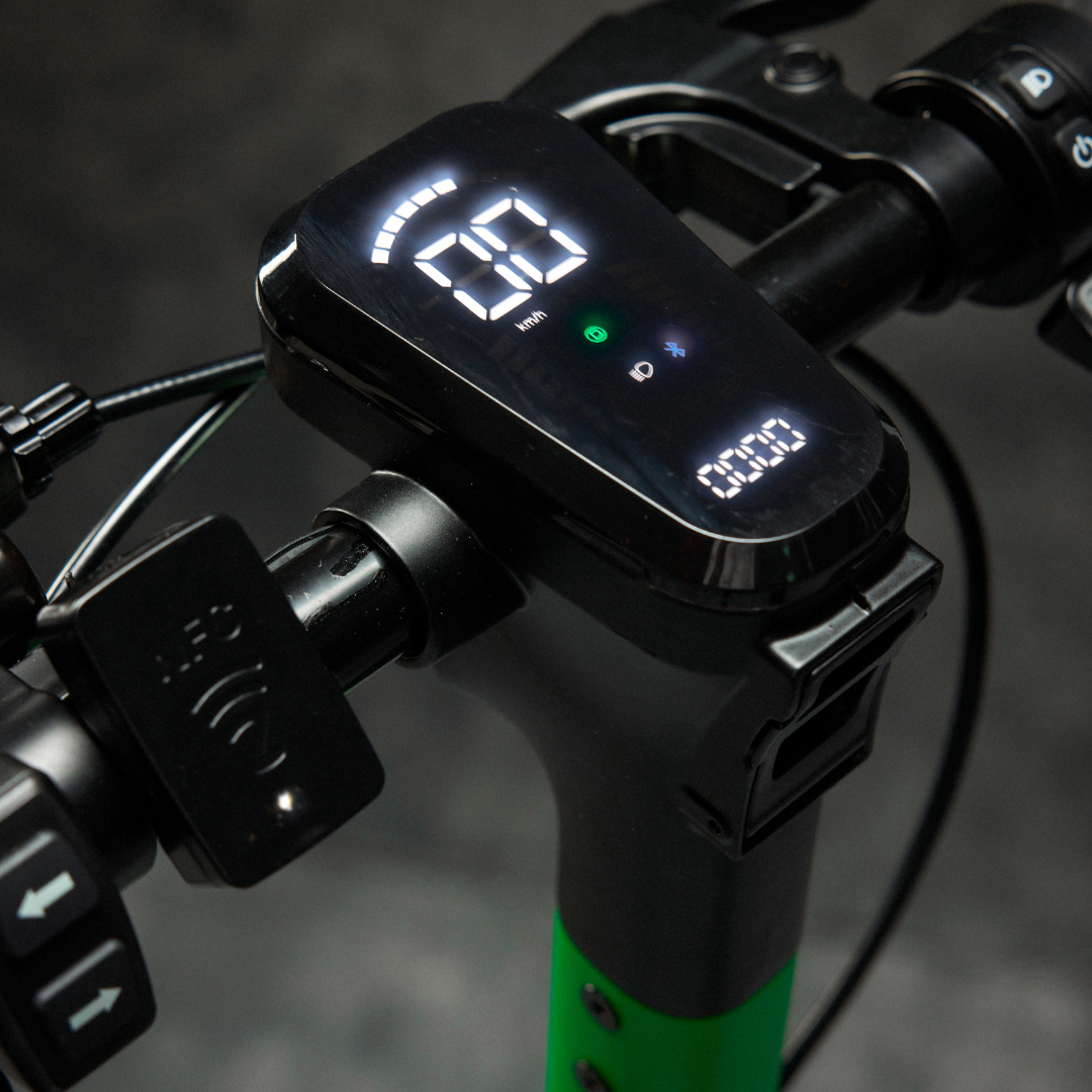 LOCO City electric scooter display, controls and NFC unlock system