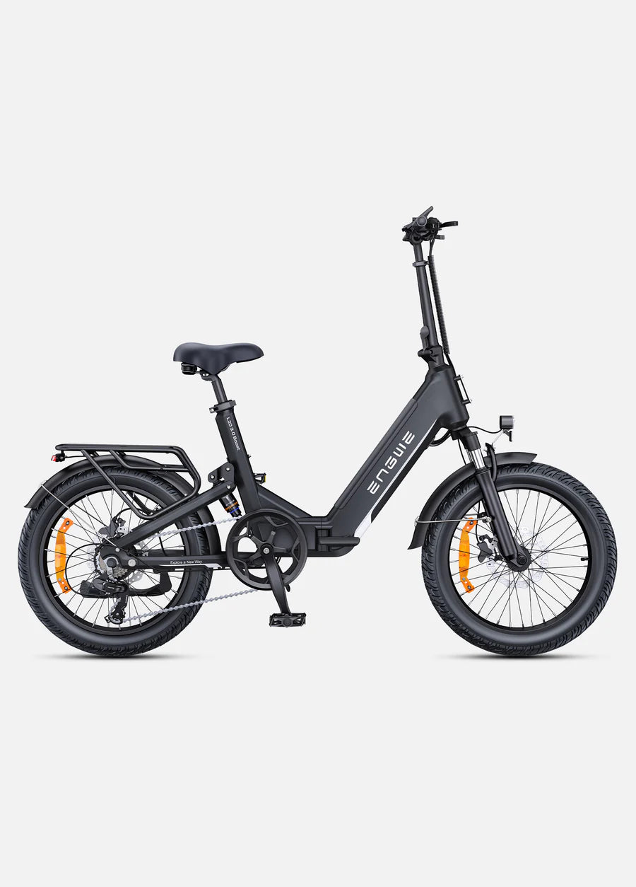Engwe L20 3.0 Boost electric bike side profile showing step-through frame