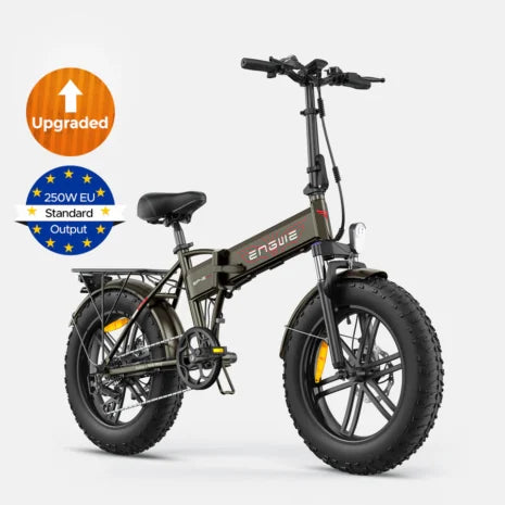 ENGWE EP-2 Boost electric bike with award and certification badges