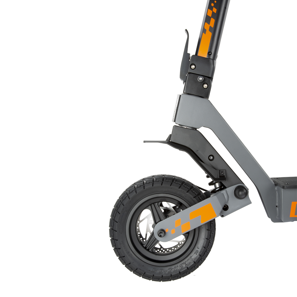Kugoo KuKirin (Kugoo) G2 Electric Scooter 2026 Version Side Profile of the front suspension and mudguard on a white background. 