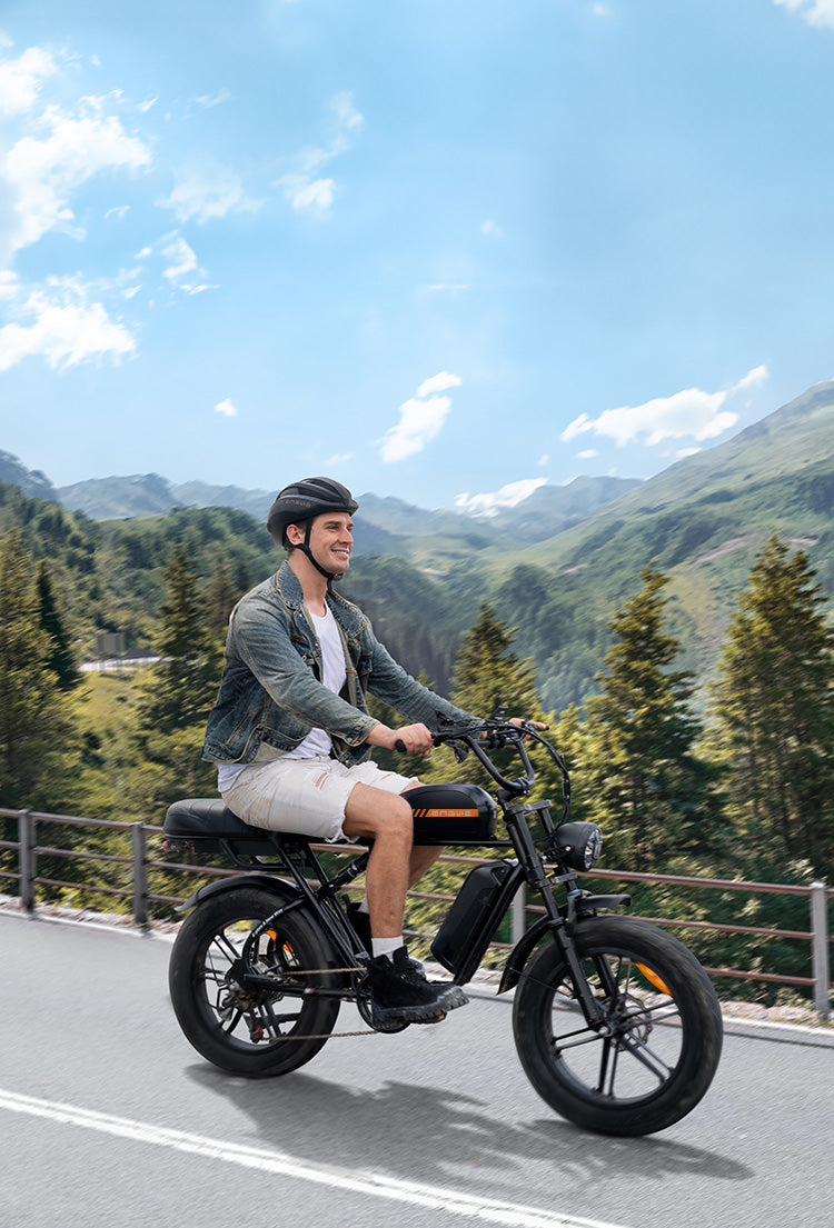 Engwe M1 on a long ride with dual battery range