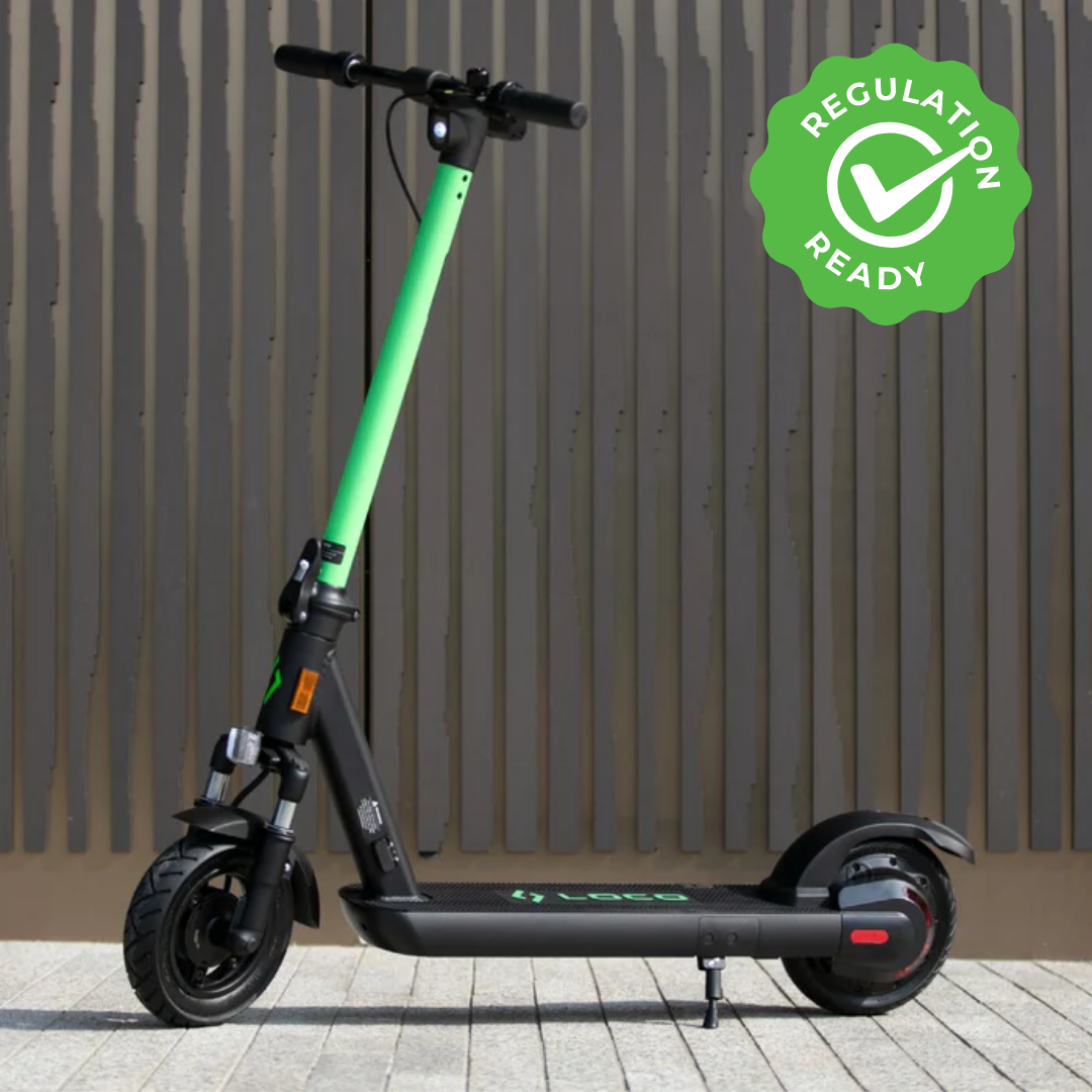 LOCO Motion Pro regulation ready electric scooter side profile